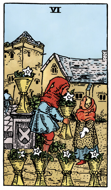 塔罗牌圣杯六正位解析逆位解析 - 宙星圈APP