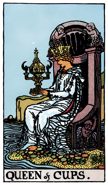 塔罗牌圣杯女王正位解析逆位解析 - 宙星圈APP