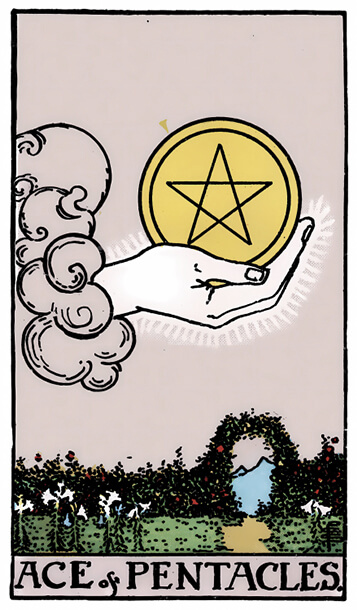 塔罗牌星币王牌正位解析逆位解析 - 宙星圈APP