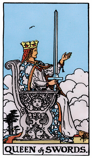 塔罗牌宝剑女王正位解析逆位解析 - 宙星圈APP