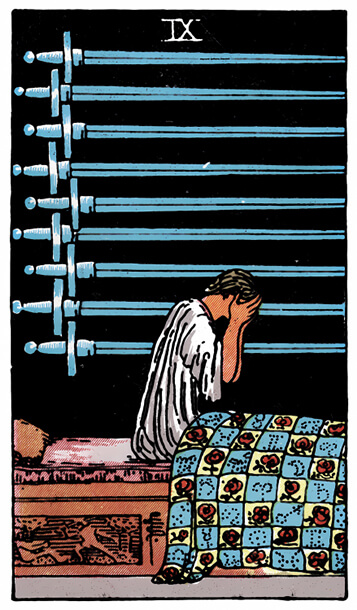 塔罗牌宝剑九正位解析逆位解析 - 宙星圈APP